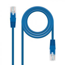 CABLE RED LATIGUILLO RJ45 CAT5E UTP AWG2405M AZUL NANOCABLE