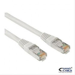 CABLE RED LATIGUILLO RJ45 CAT5E UTP AWG241M AZUL NANOCABLE