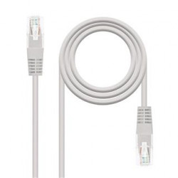 CABLE RED LATIGUILLO RJ45 CAT5E UTP AWG242M GRIS NANOCABLE